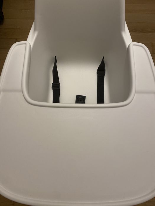 IKEA LANGUR Krzesło dziecięce/wysokie z tacą, biały