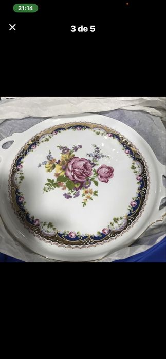 Prato e talheres limoges servir bolo