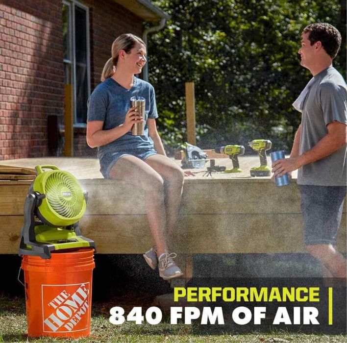 Аккумуляторный вентилятор RYOBI PCL851 18V ONE+ с функцией увлажнения