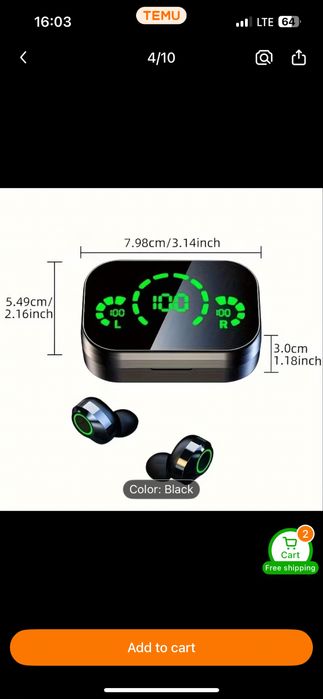 Бездротові спортивні TWS наушники навушники airpods з LED кейсом