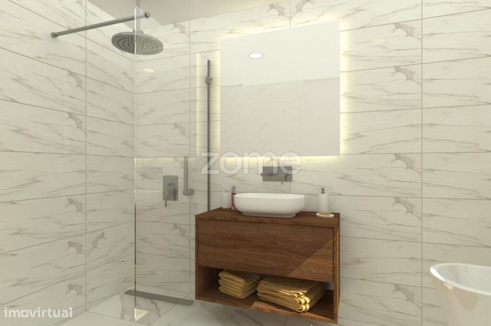 Apartamento T2 com garagem e terraço em S. Vitor
