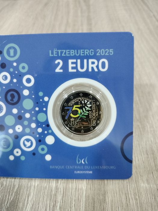 Par Moedas 2€ Coloridas Luxemburgo 2025