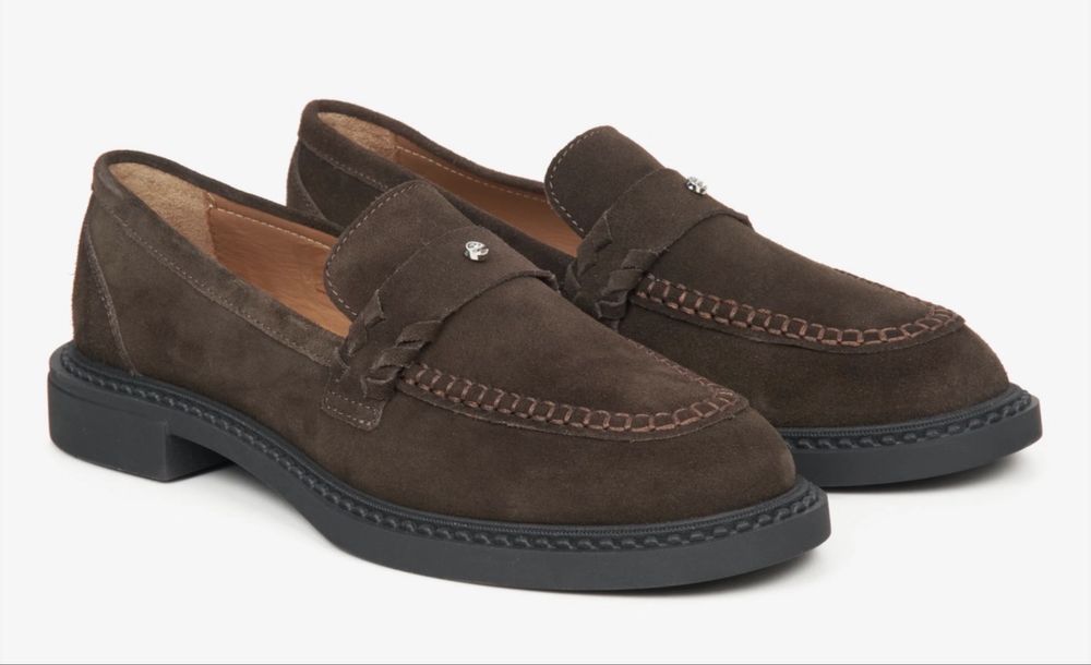 Estro - mokasyny loafersy r. 37 brązowe/ciemnobrązowe typu penny- NOWE