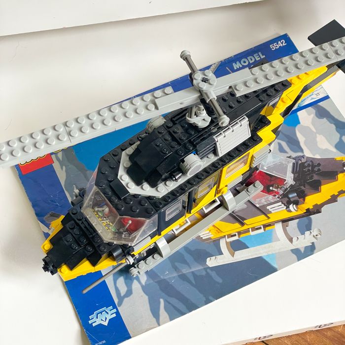 Lego 5542 Black Thunder Helicopter 1998 Completo com Instruções