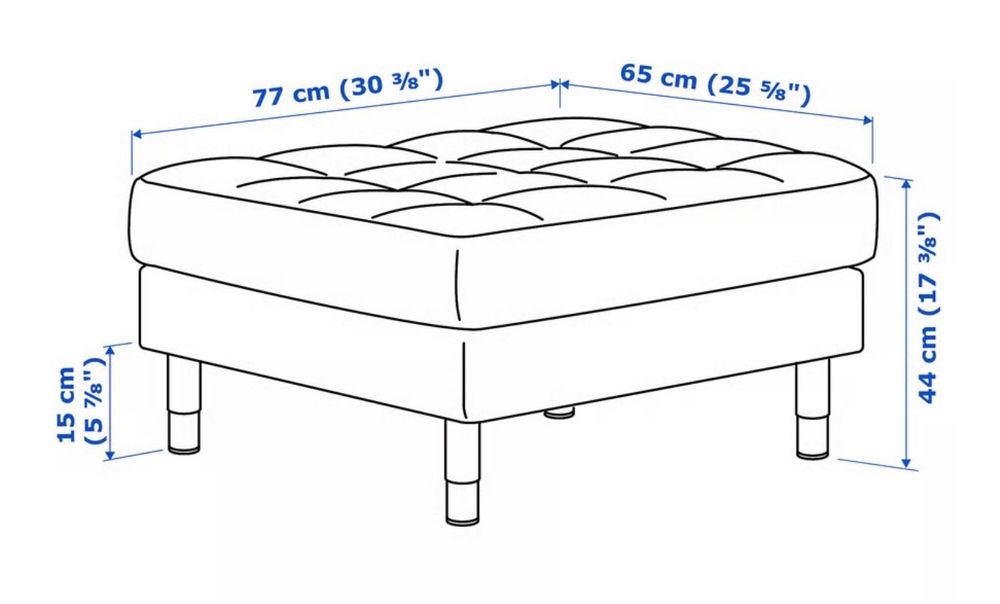 Sofá 3 lugares e Repousa-pés (Sofa & Ottoman)