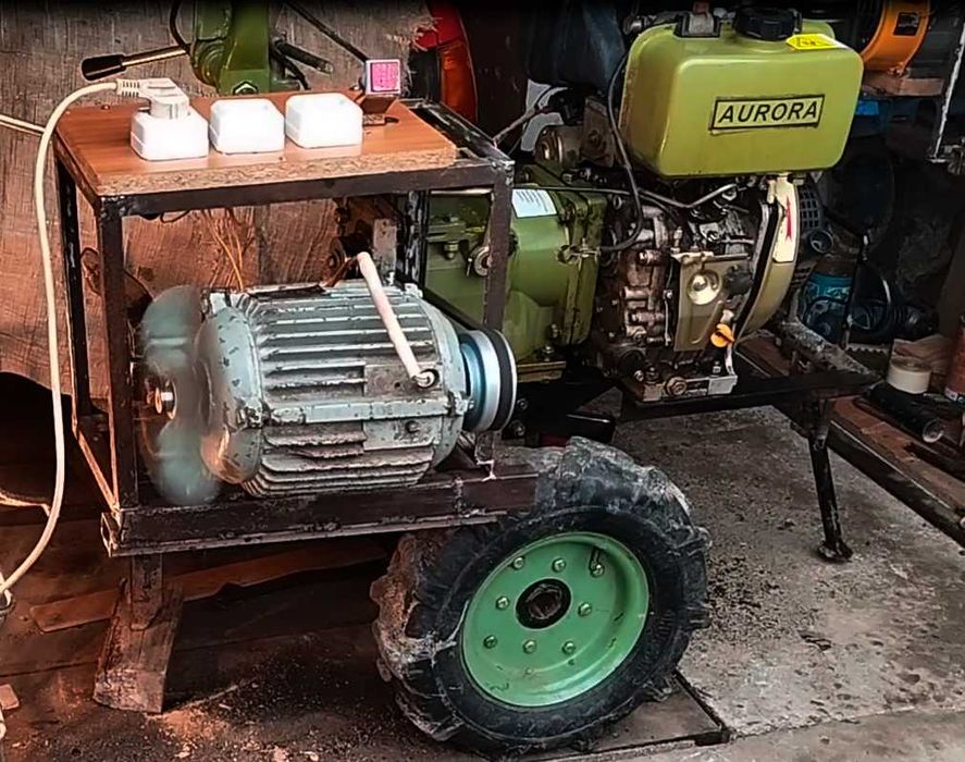 Генератор з Мотоблока Аврора (6 к.с) Дизель aurora 105e