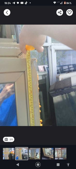 Okno aluminiowe 206 x 146 cm drewniane pcv