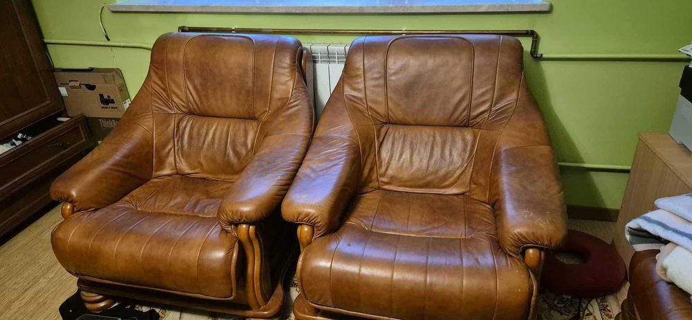 skórzany wypoczynek