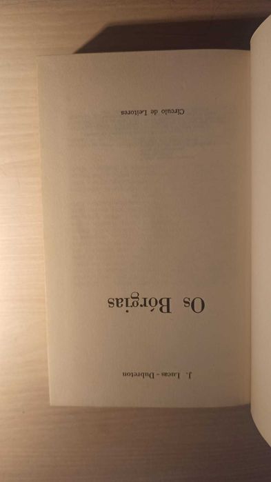 Livro "Os Bórgias" de J. Lucas Dubreton