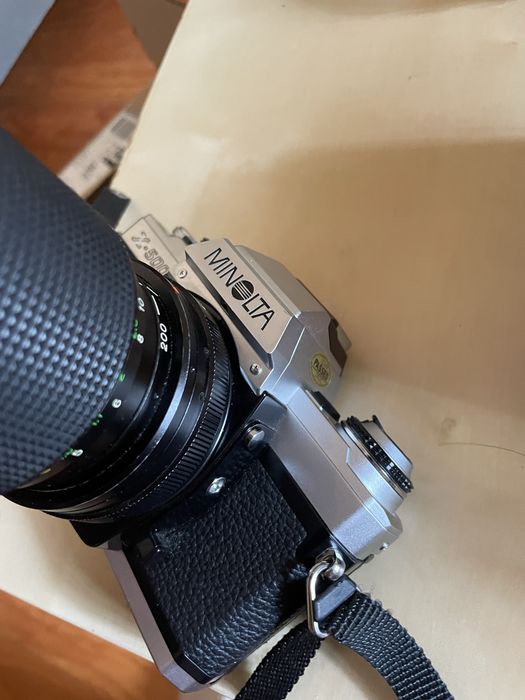 Minolta X-500 + 135mm f2,8 + 80 - 200 mm f4