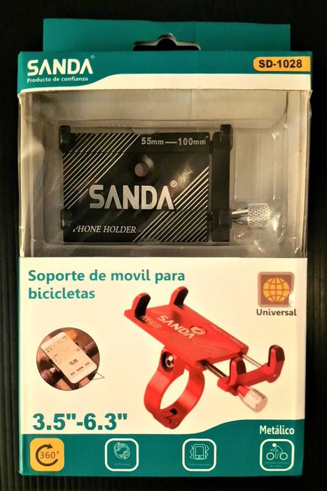 Suporte alumínio universal telemóvel smartphone bicicleta mota