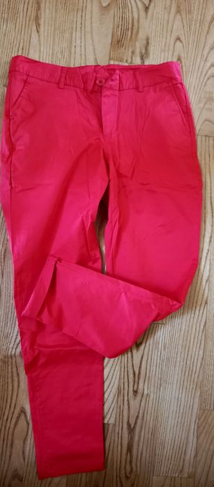 Moodo eleganckie czerwone spodnie letnie XL 42 nowe bez metki