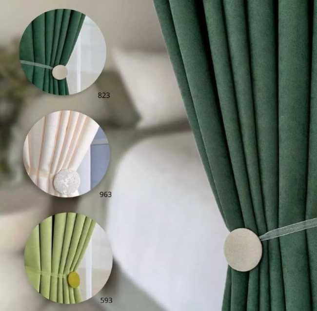 Штори оксамит, гардины бархат, тюль, велюр, мікровелюр комплект