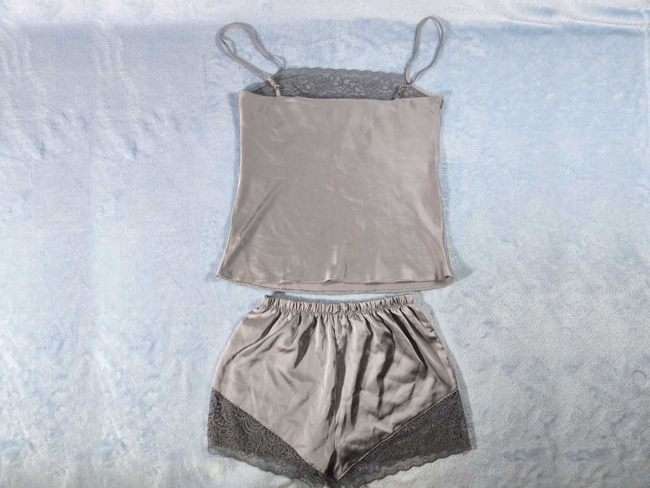 Пижама (майка + шорты) женская шелковая Martelle Lingerie 38 (M) Серая