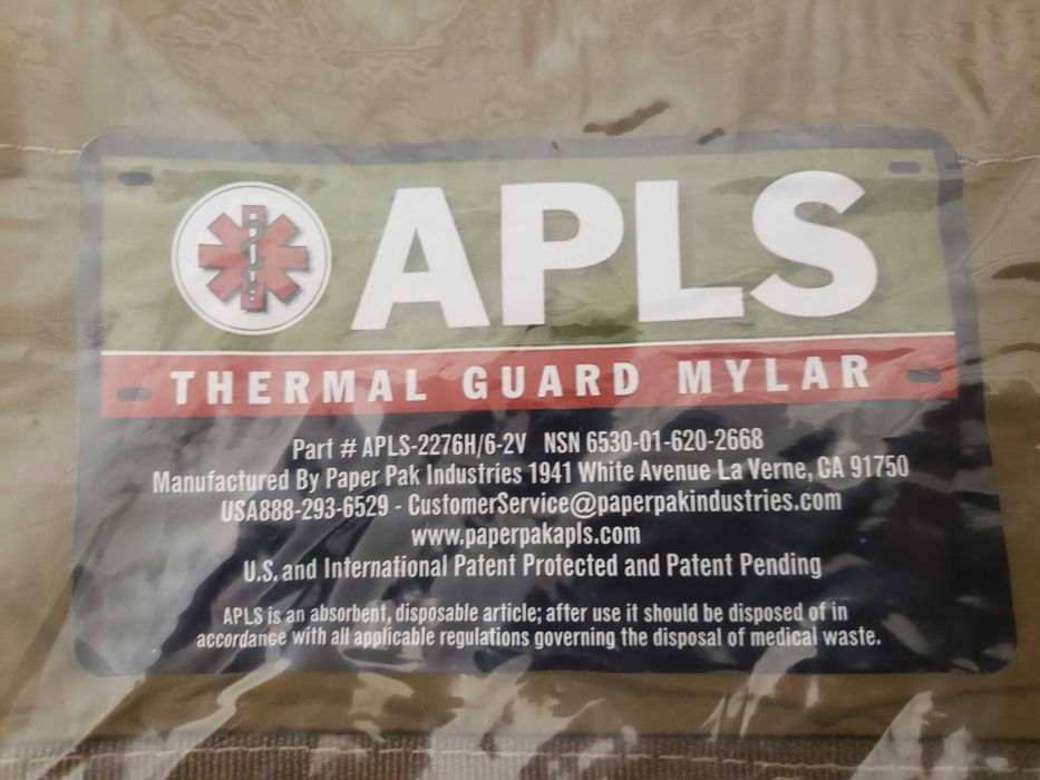 USA Ноші Абсорбуючі Теплоізоляційні APLS Thermal Guard Mylar Носилки
