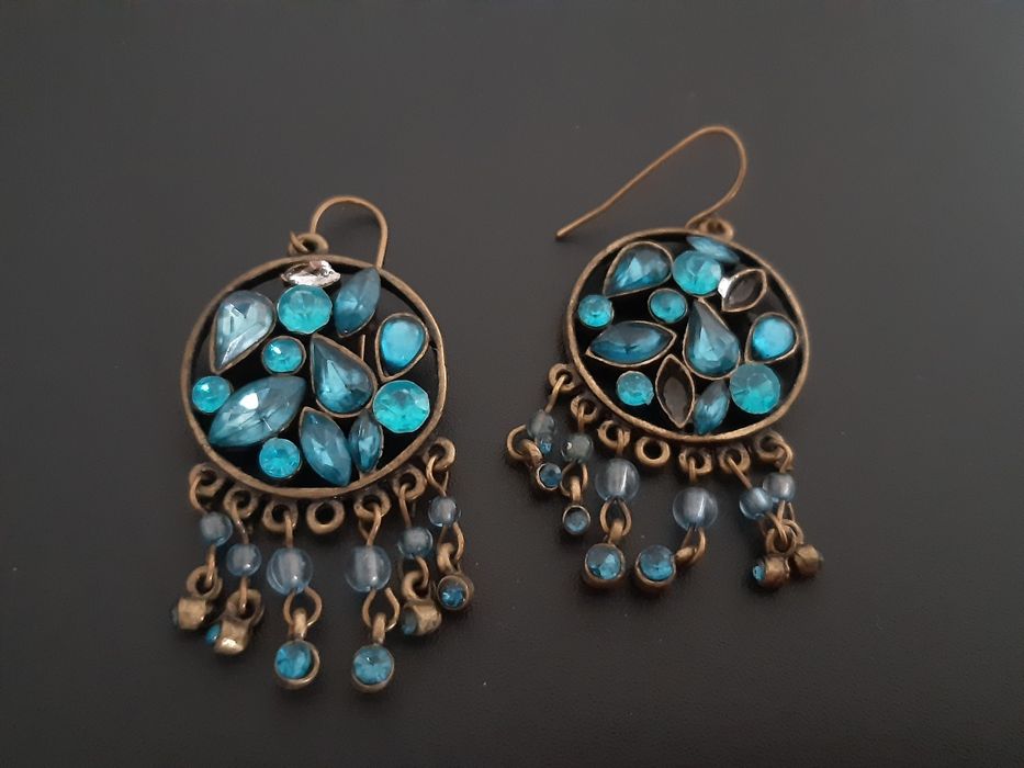 Kolczyki wiszące turkus