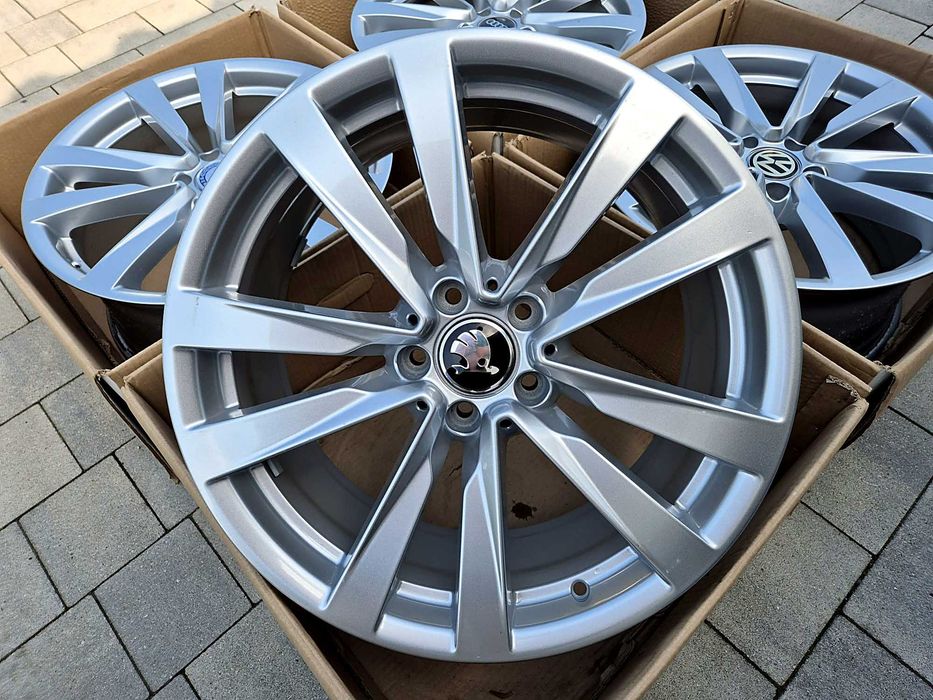 Felgi 19" 5x112 Audi A3 A4 A5 A6 A7 Q2 Q3 Q5 TT TPMS Srebrne | #A223