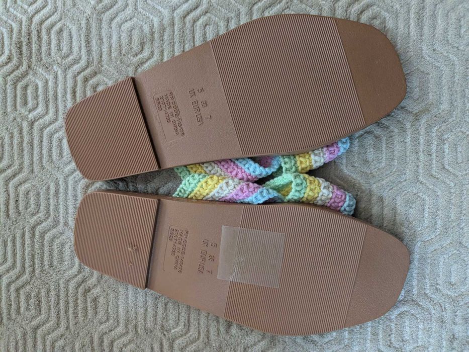 Primark klapki plecione multikolor rozm. 38