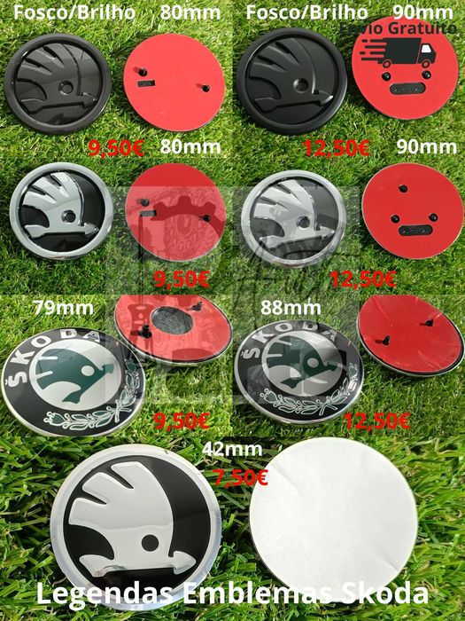 Emblema Símbolo (Logótipo) para mala e capô SKODA
