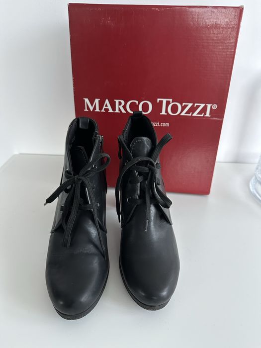 Botki damskie skórzane rozmiar 37 Marco Tozzi