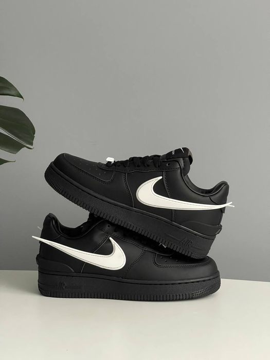 Кросівки Кроссовки Nike Air Force x Ambush Black White Swoosh Кросовки повсякденні