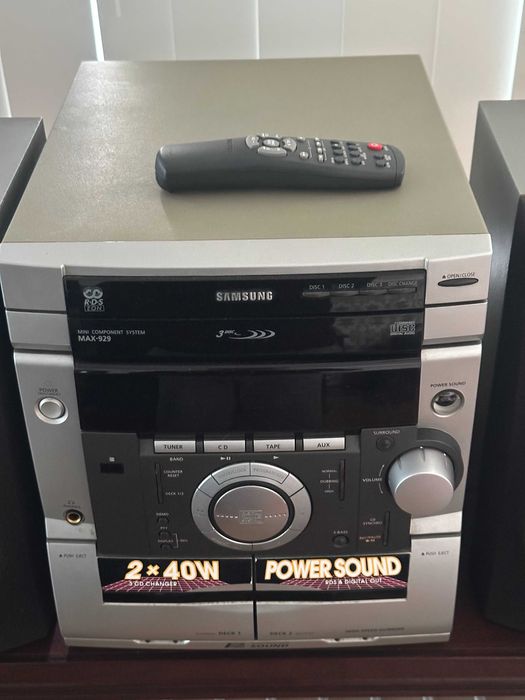 Aparelhagem Samsung MAX-929 com Colunas PS 929E (2x40W)