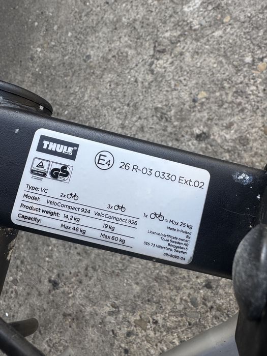Thule Тюле Velocompact 924 926 931 933 велокріплення велобагажник