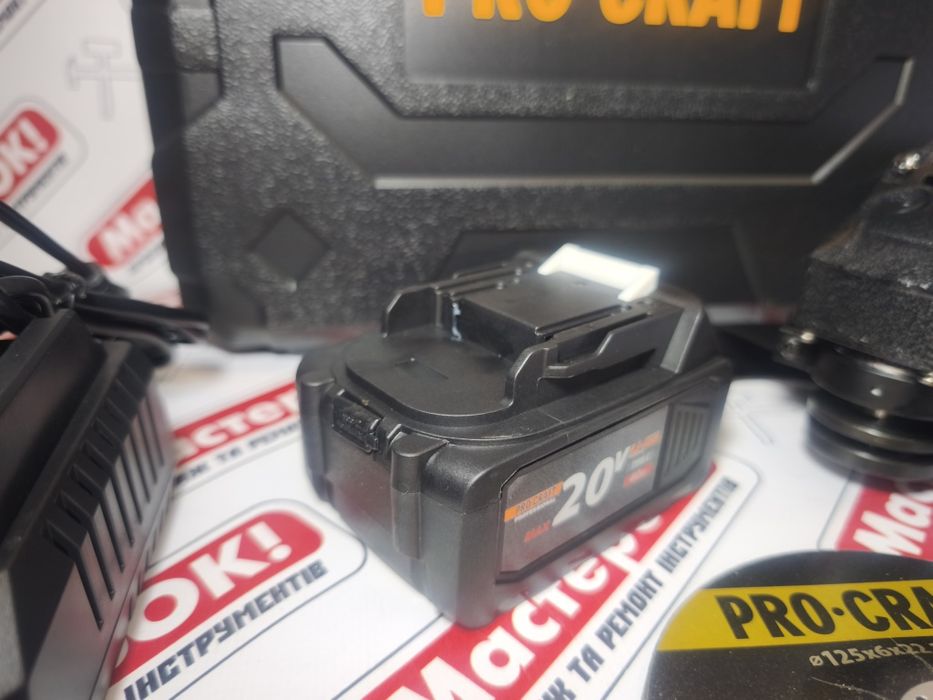 Акумуляторна болгарка Procraft PGA20 (1 акб Type-C)