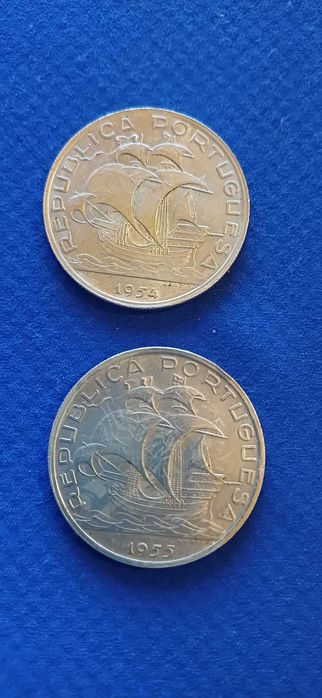 Moedas de prata de 10 escudos de 1954/55