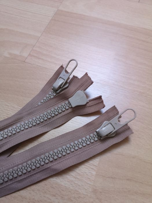 3 x Zamek błyskawiczny beżowy 40 cm długi mocny