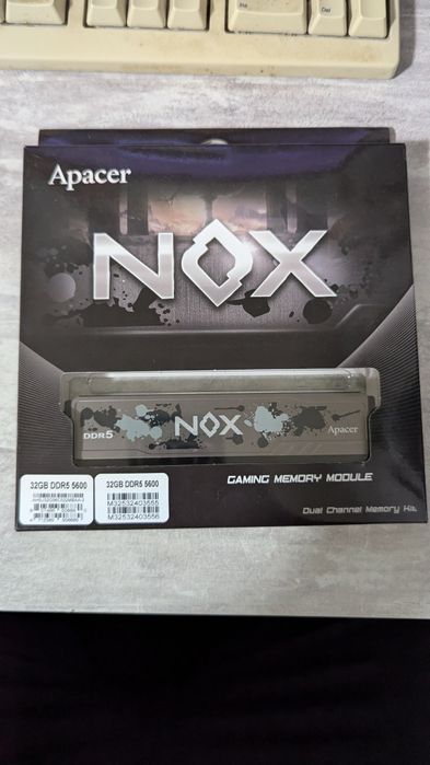 Оперативна пам'ять Apacer NOX 32gb (2 плашки по 16 ГБ) 5600 MHz