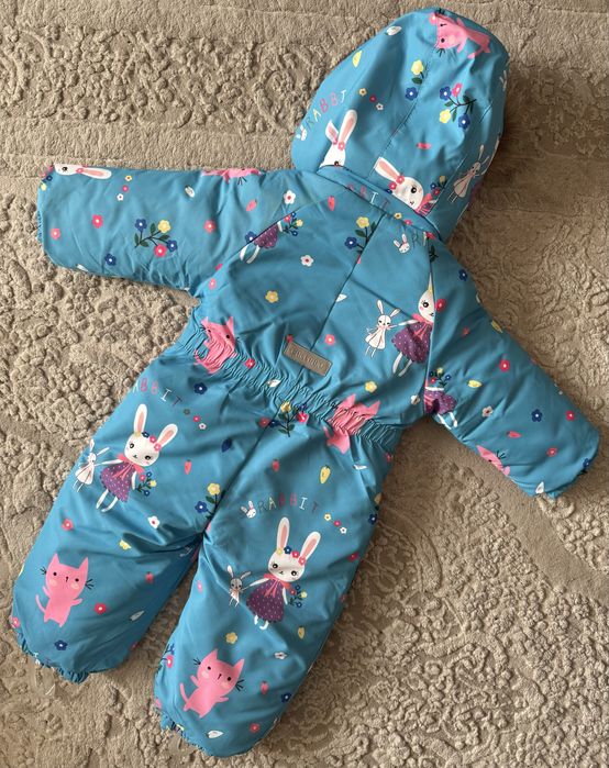 Дитячий зимовий суцільний термо комбінезон для дівчинки/хлопчика 68-92