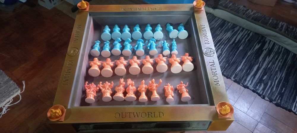 Mesa de Xadrez de Mortal Kombat em impressão 3D