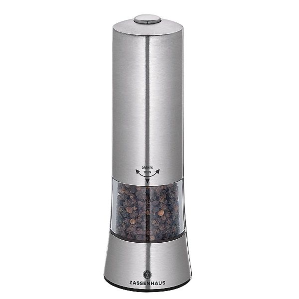 Elektryczny Zassenhaus Gera młynek do pieprzu, śred. 6,2x18 cm