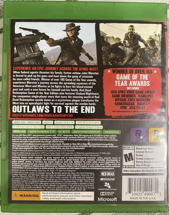 Red dead redemption xBox