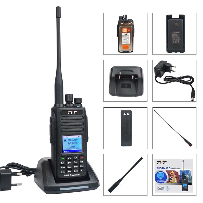 DMR рація TYT MD-UV390 10W Plus GPS IP67 цифрова шифрування AES256