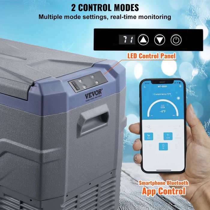 Frigorífico Portátil VEVOR – Dual Zone – Geleira Elétrica 12V/220V