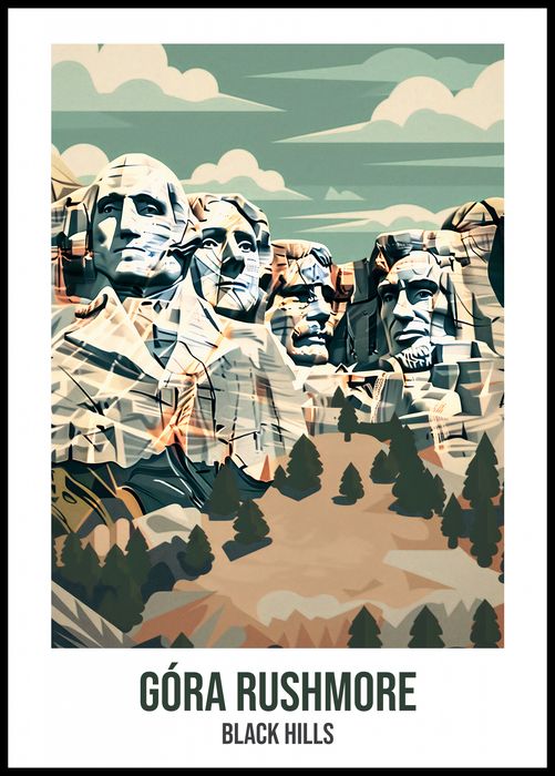 Plakat 67,5x95cm Góra Rushmore