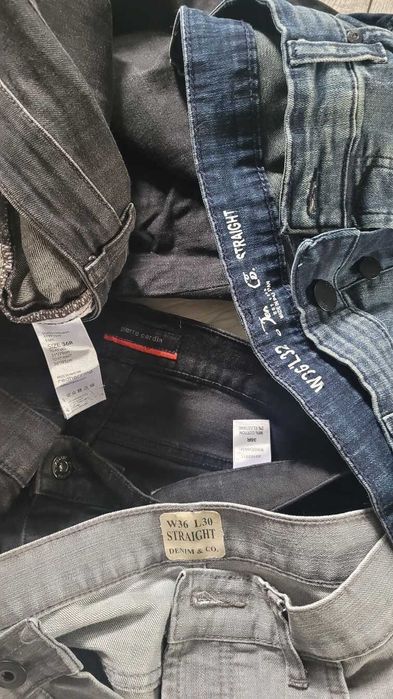 Pierre cardin 4 pary spodni męskich jeansowych r. 36