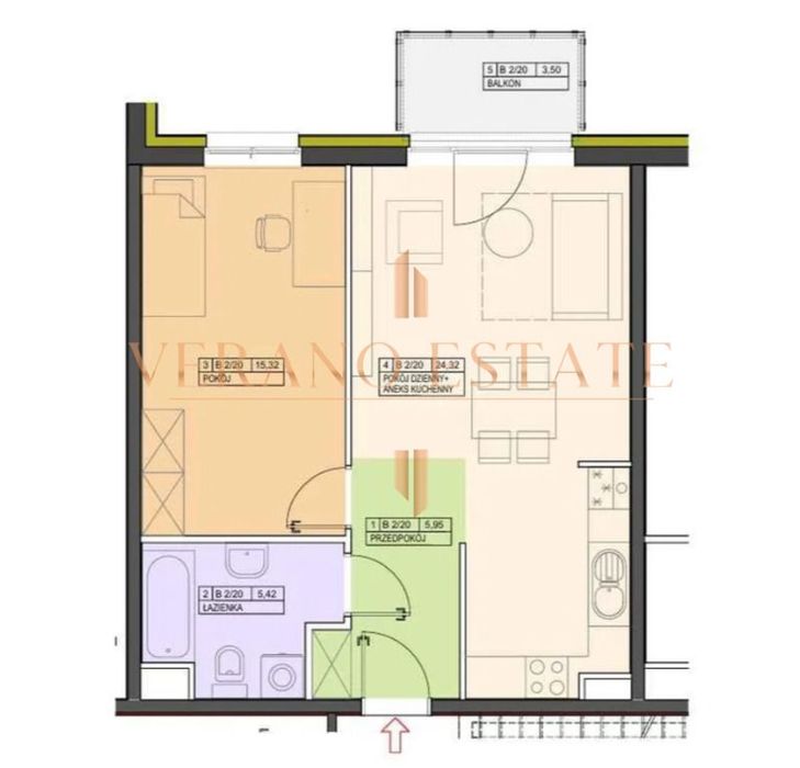 51 m² | II Piętro | Winda | 2-Pokoje |