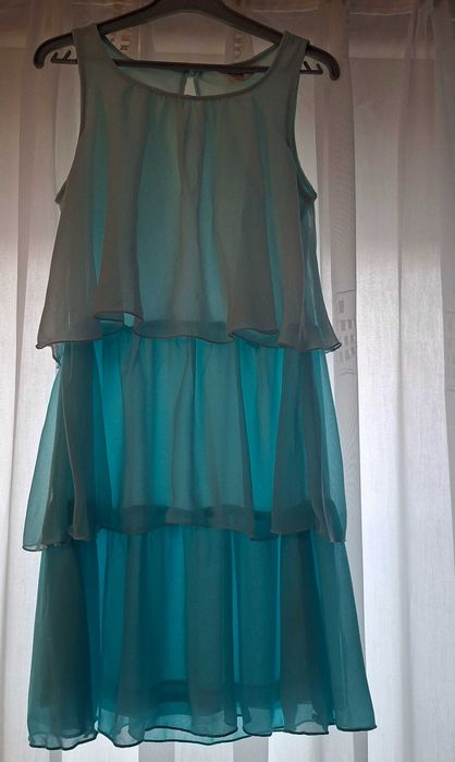 Elegancka sukienka HM rozm.146, błękitna