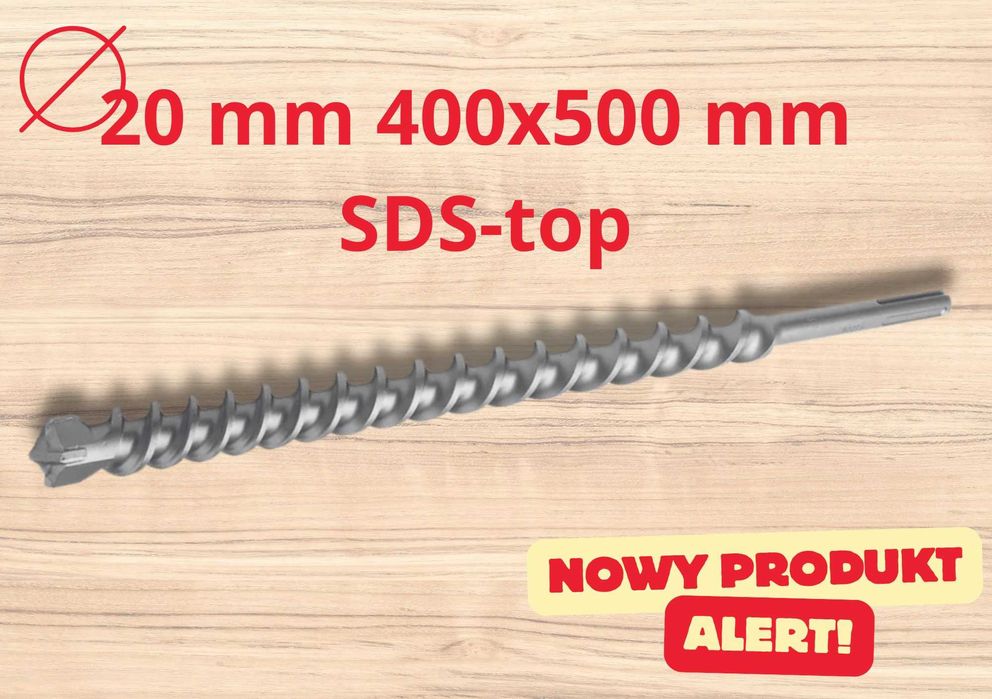 NOWE Bosch Wiertło do młotów Quadro-X, SDS-TOP 20x400x500mm