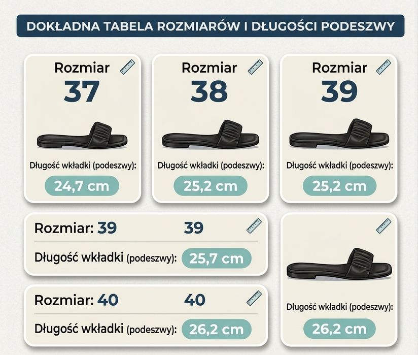 Klapki z metką roz. 37 38 39 40