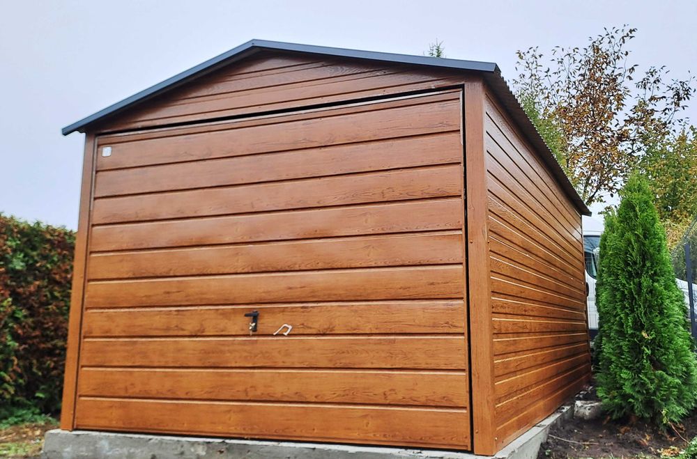 Garaż 3x5 Blacha Drewnopodobna PROMOCJA konstrukcja ocynk