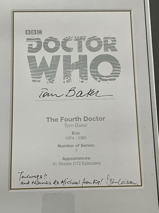 Poster Dr. Who autografado