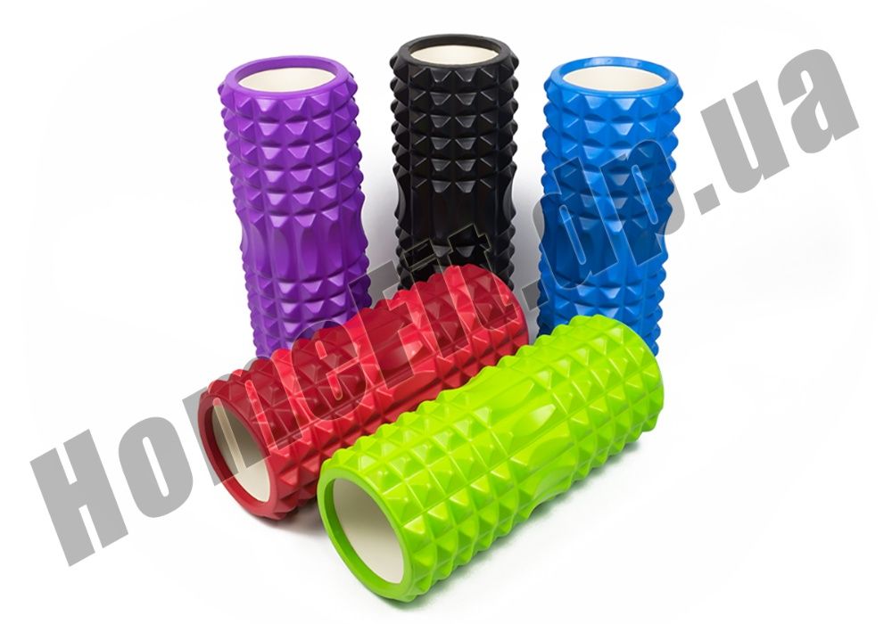 Масажний ролик EasyFit 30-33 см+ЧОХОЛ/валик мфр для йоги, спини та ніг