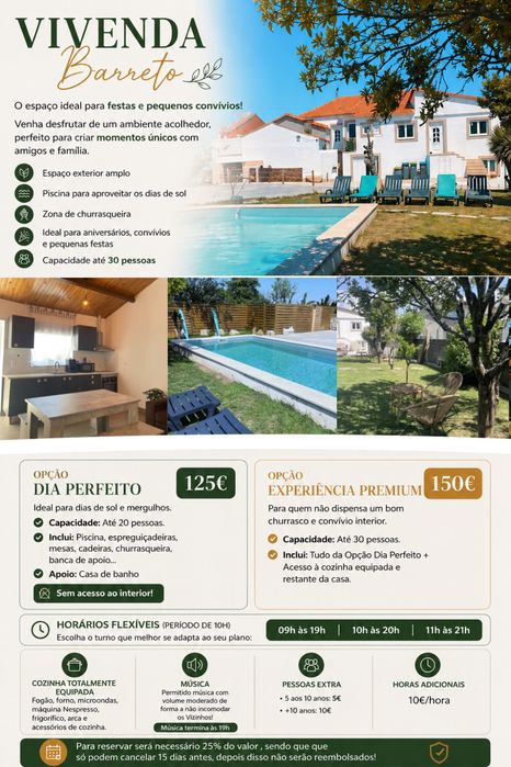 Espaço para festas/convivios
