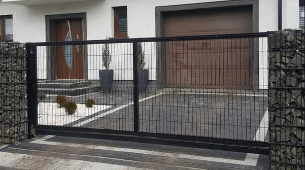 Ogrodzenie nowoczesne palisadowe metalowe żaluzja gabiony brama kuta