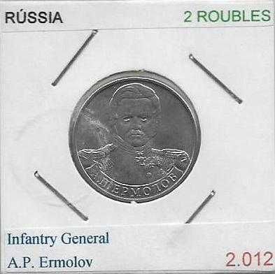 Rússia - - - "Líders Militares e Cidades Heróicas 1812" - - - - Moedas
