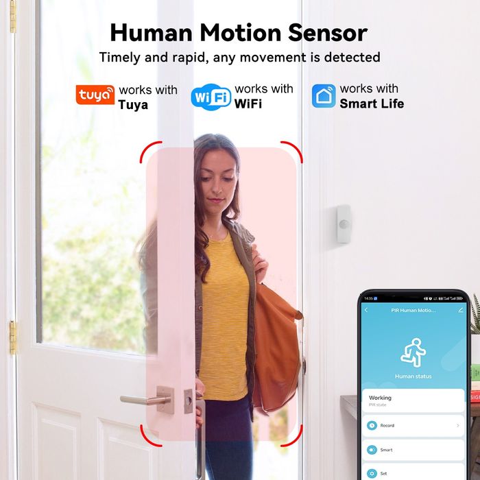 Sensor movimento Tuya (Novo) WiFi